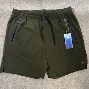 Outerknown Green Athletic Shorts with Elastic Waistband